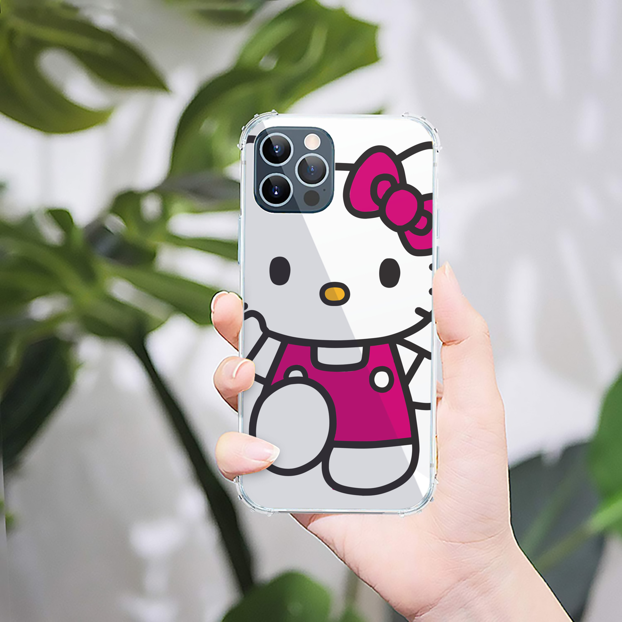 （画像用） Hello Kitty ハローキティ 【iPhone 12シリーズ対応】透明スマホケース（クリアソフトケース）